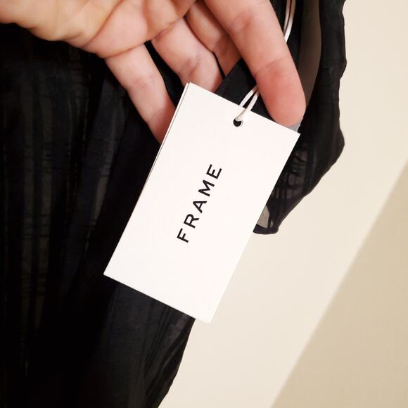 NWT FRAME Black Silk Blouse - Picture 10 of 14
